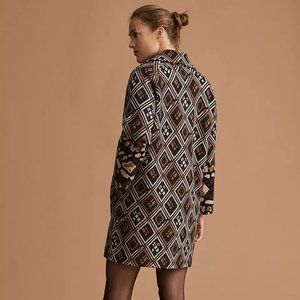 Field Flower ANTHROPOLOGIE Geometric Sweater jacket Coat XL 1X NWT